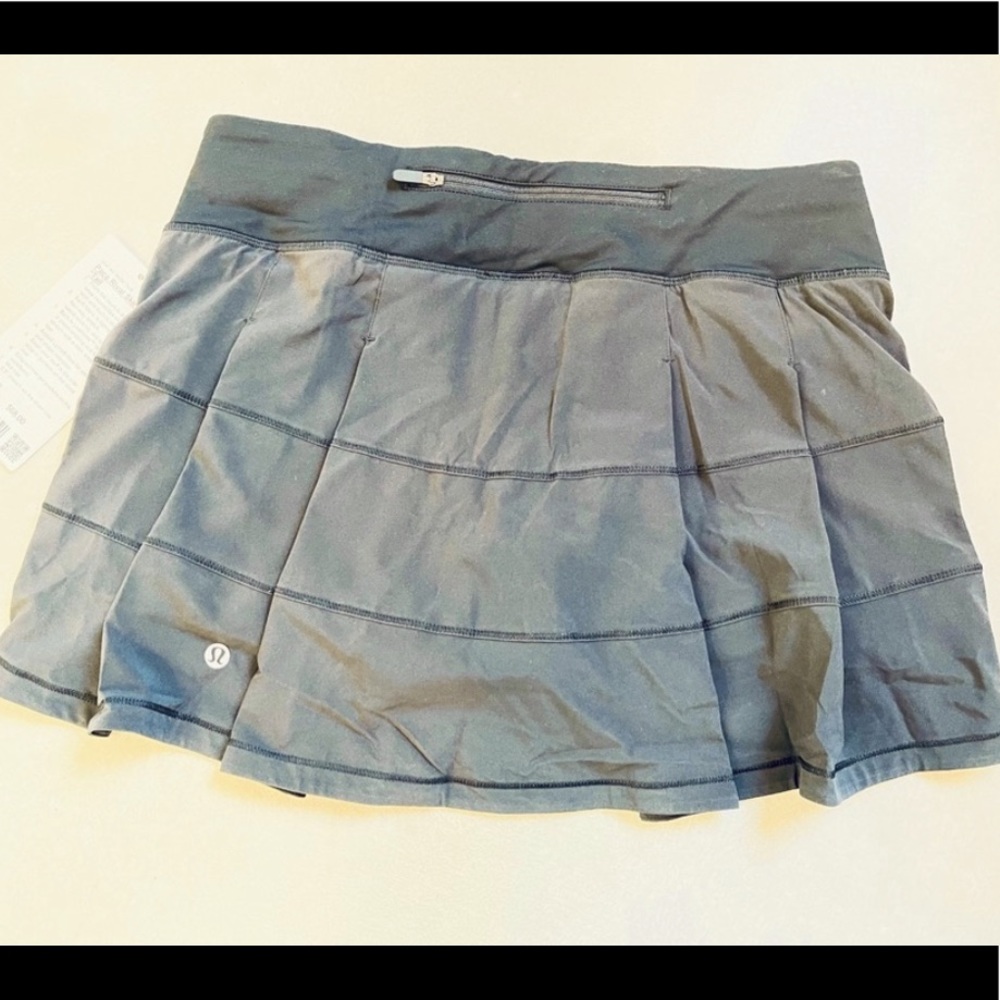 Lululemon black pace rival skirt tall size 6 NWT